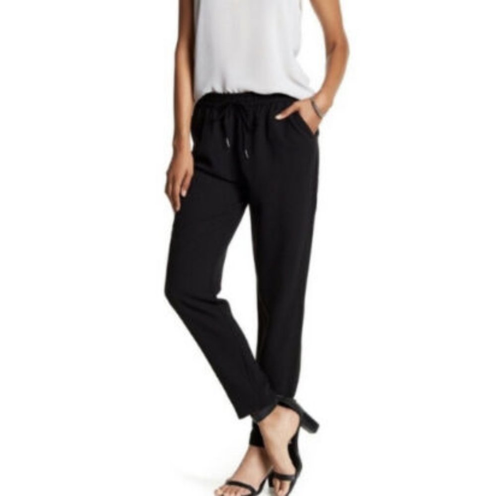 Joie Janeene Drawstring Pants S Caviar Black NWT $198